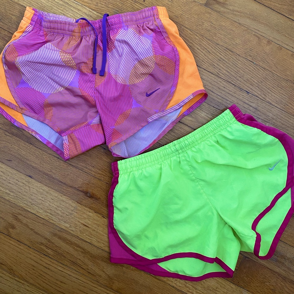 2 pairs of childrens Nike dri-fit shorts